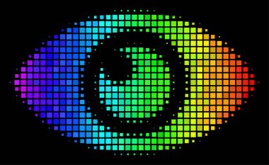 Gökkuşağı noktalı göz simgesini