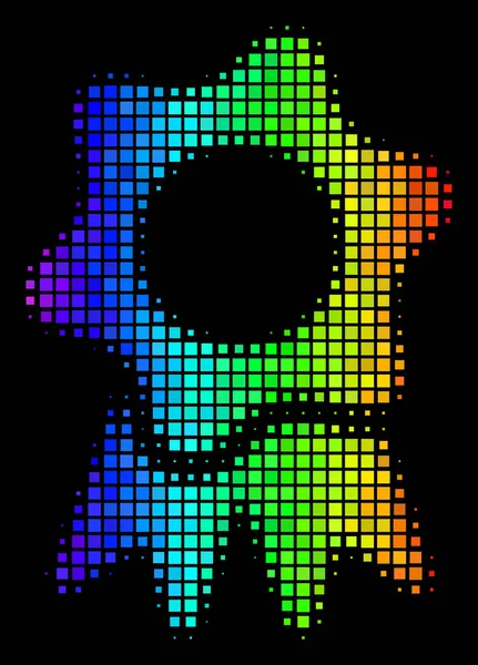 Rainbow tečkovaná ikona ocenění — Stockový vektor