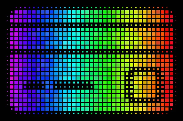 Farbiges Pixel-Bankkartensymbol — Stockvektor