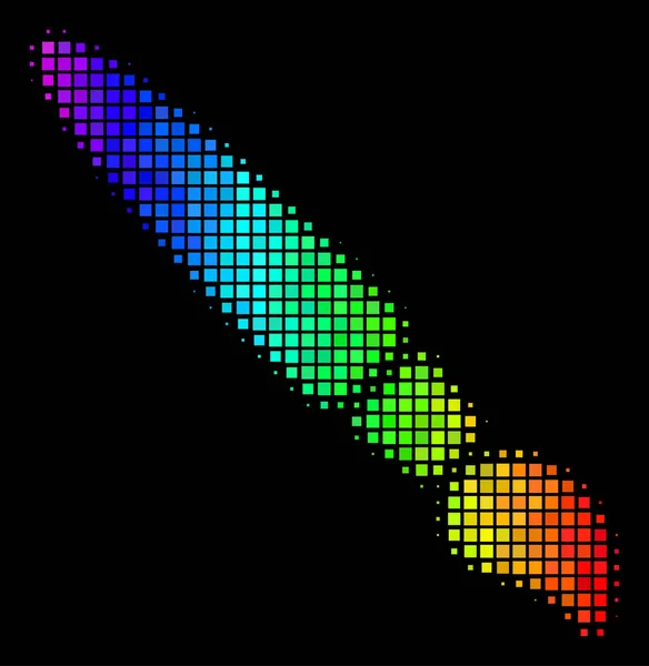 Spektralfarbiges gepunktetes Pinselsymbol — Stockvektor