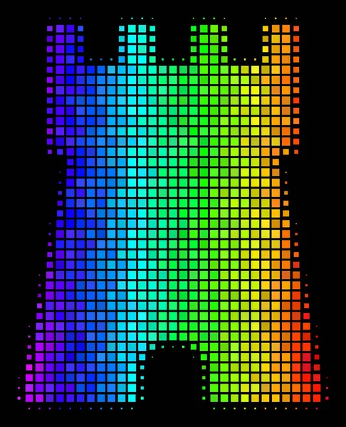 Gökkuşağı piksel siper kule simgesi