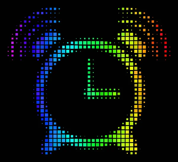 Renkli piksel zil simgesini — Stok Vektör