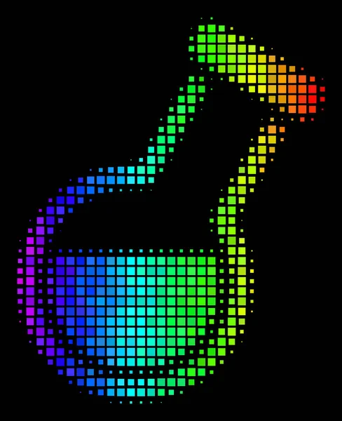 Icono brillante del tubo de química del píxel — Archivo Imágenes Vectoriales