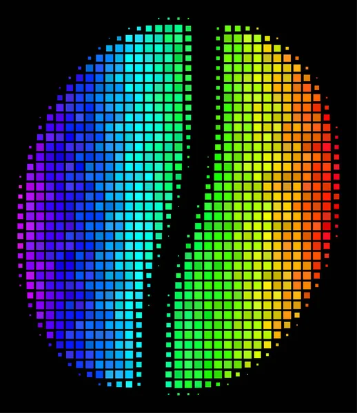 Pictogram van de koffieboon gekleurde pixels — Stockvector