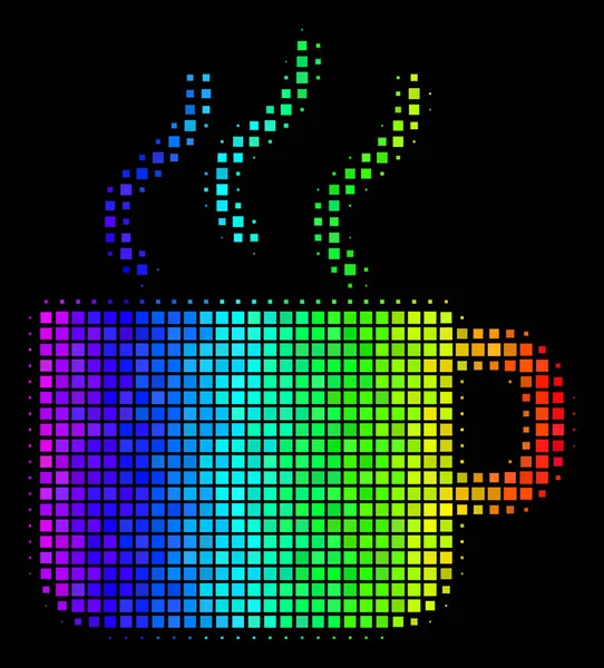 彩色点缀咖啡杯图标 — 图库矢量图片