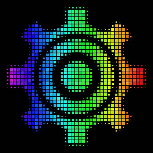 Спектру пунктирною Cogwheel значок — стоковий вектор
