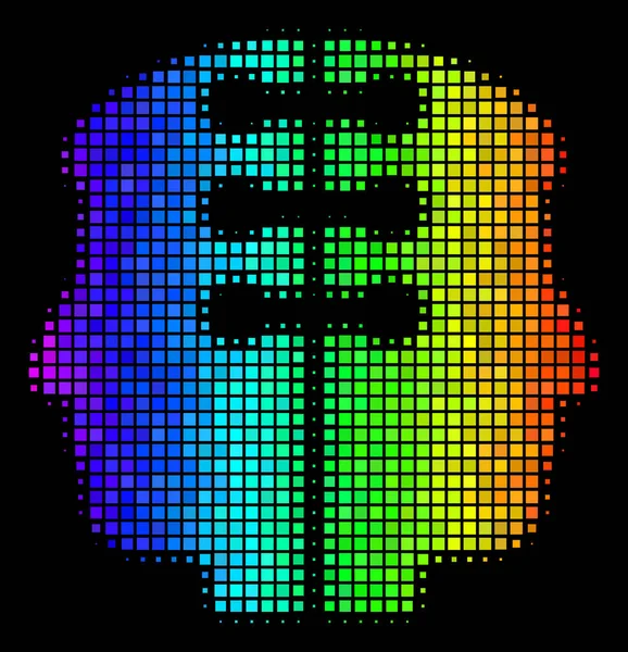Spektrális színes pont kettős fej felület ikon — Stock Vector