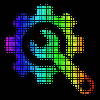 Spektral renkli noktalı dişli ve Wrench kutsal kişilerin resmi