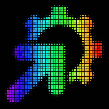 Spektral renkli noktayı dişli Tümleştirme simgesini