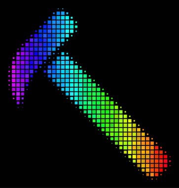 Renkli noktayı çekiç simgesi