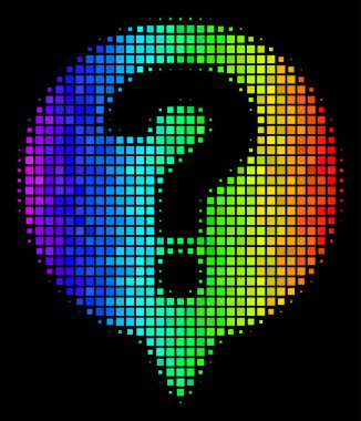 Parlak piksel yardım balonu simgesini