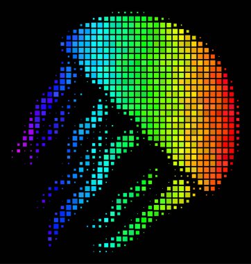 Spektral renkli noktalı denizanası simgesi