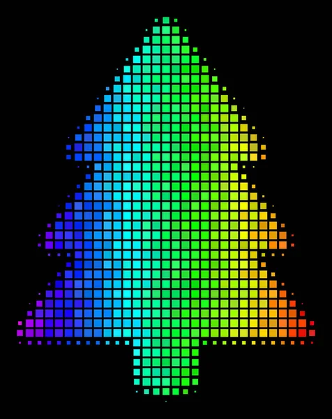 Rainbow Dot GranTree ikonen — Stock vektor