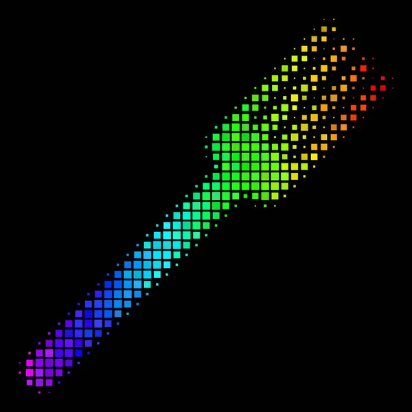 Icona a forcella punteggiata colorata spettrale — Vettoriale Stock