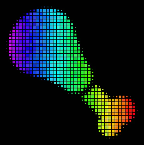 Spectrum Dot Icono de pierna de pollo frito — Archivo Imágenes Vectoriales