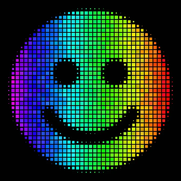 スペクトル点線のうれしい笑顔アイコン — ストックベクタ