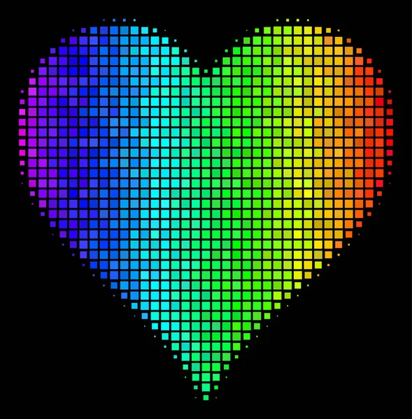 Spektrum gepunktete Herzen passen zu Ikone — Stockvektor