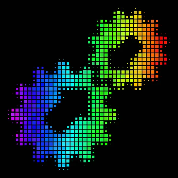 Spectral Colored Dot Integration Icon — Stock Vector