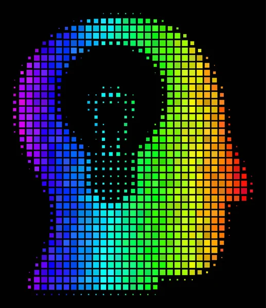 Renkli noktayı akıl ampul simgesi