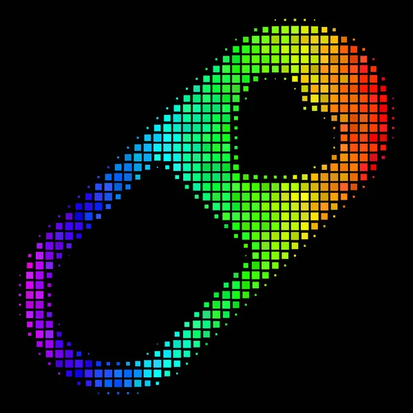 Icono de granulado de amor punteado de color espectral — Vector de stock