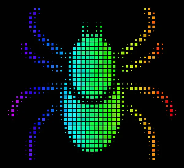 Ícone colorido da etiqueta do pixel Mite — Vetor de Stock