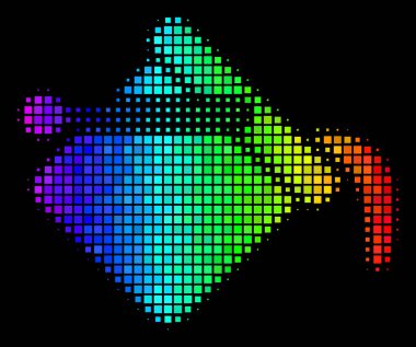 Renkli noktalı boya kovası simgesi