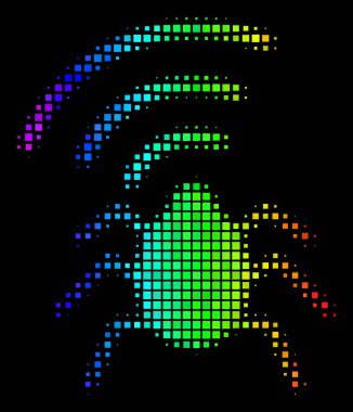 Gökkuşağı radyo böcek simgesini noktalı