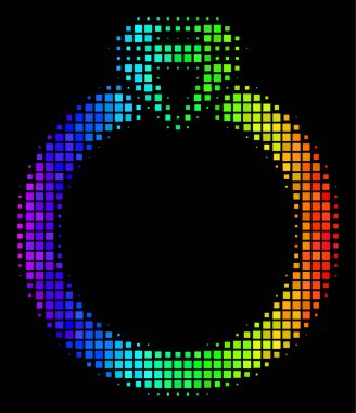 Spektral renkli yakut yüzük simgesi noktalı