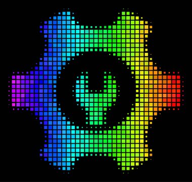 Renkli noktalı Service simgesini araçları