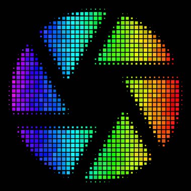 Renkli piksel çekim simgesi