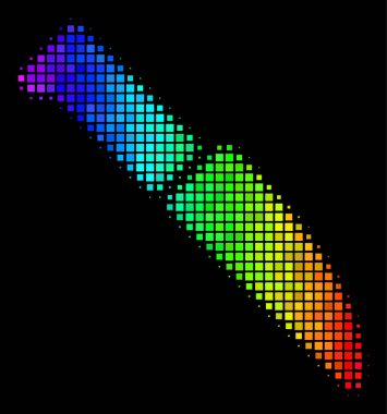 Renkli noktalı cerrahi bıçak simgesi