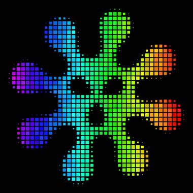 Parlak noktalı virüs simgesi