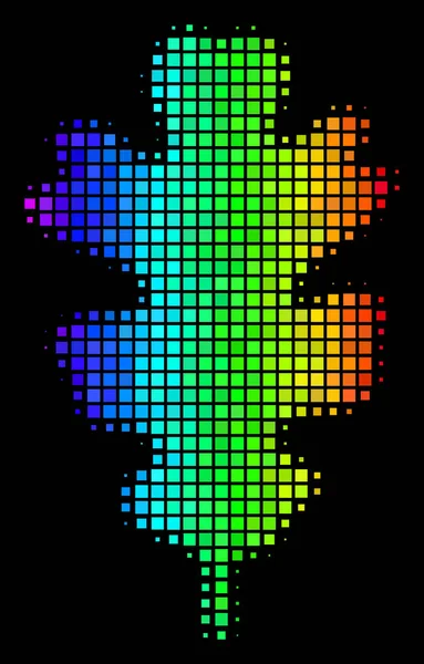 Spectrum Dot Icono Hoja de Roble — Vector de stock