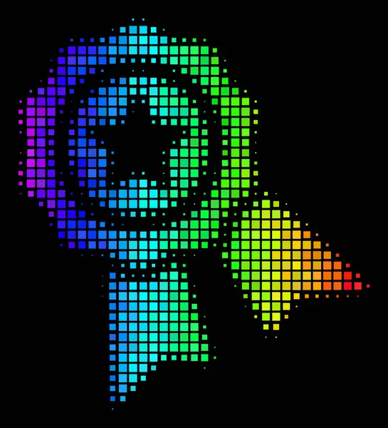 Icono de calidad punteada de color espectral — Vector de stock