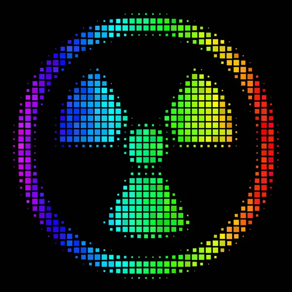 Spectrum Dot Icona radioattiva — Vettoriale Stock