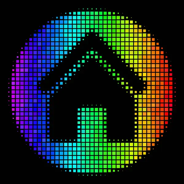 Rainbow kropkowane nieruchomości ikona — Wektor stockowy