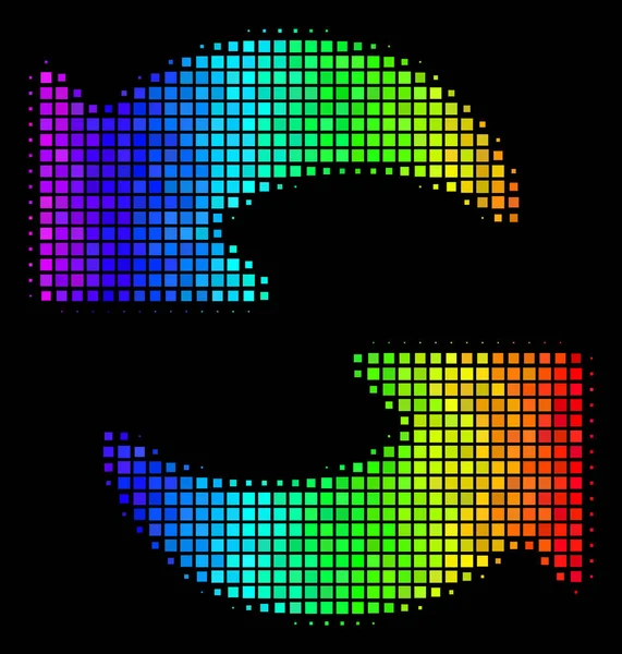 Rainbow przerywaną ikonę Odśwież — Wektor stockowy