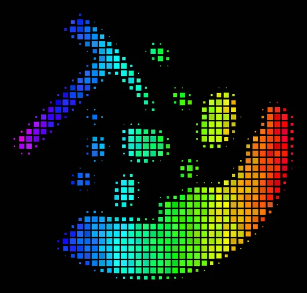 Světlý Pixel skály důlní ikonu — Stockový vektor