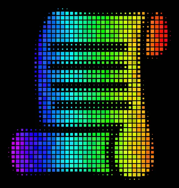 Spektrum piksel komut dosyası Roll simgesi — Stok Vektör