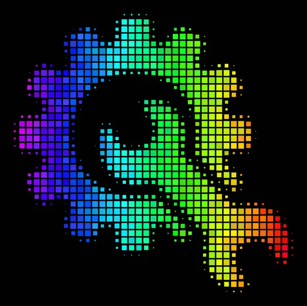 Regenbogen gepunktete Service-Tools Symbol — Stockvektor