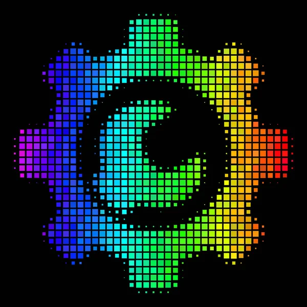 Rainbow Pixel Service verktyg-ikonen — Stock vektor