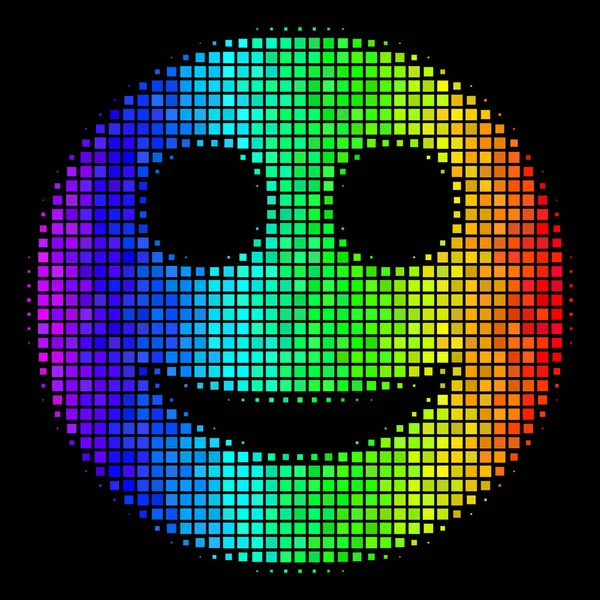 Φάσμα Pixel χαμόγελο εικονίδιο — Διανυσματικό Αρχείο
