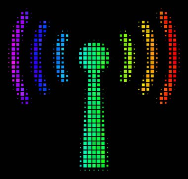 Spektral renkli noktayı Wi-Fi istasyonu simgesi