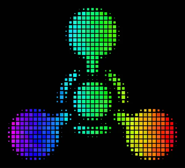 Rainbow Dot WMD Agente nervioso Icono de guerra química — Vector de stock