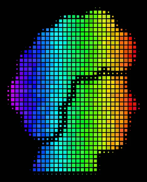 Parlak piksel kadın profili simgesinin