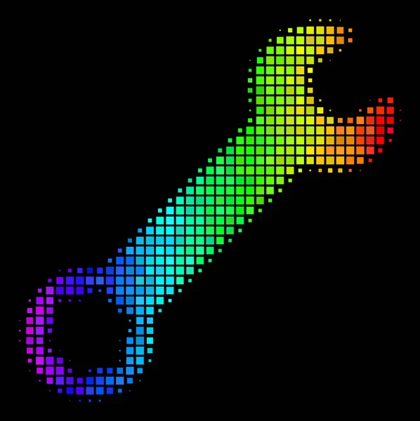Icono de llave de píxel de color espectral — Archivo Imágenes Vectoriales