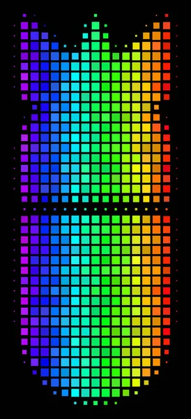 컬러 도트 항공 폭탄 아이콘 — 스톡 벡터