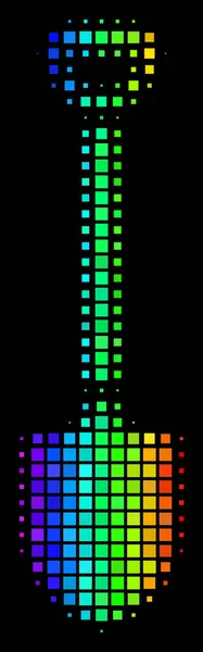 色付きの点線シャベル アイコン — ストックベクタ