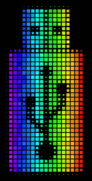 Rainbow pikseli Usb błysk przejażdżka ikona — Wektor stockowy