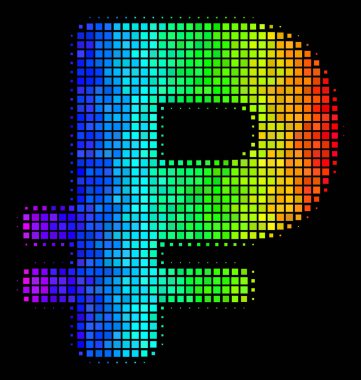 Spektral renkli noktalı Rublesi simgesi